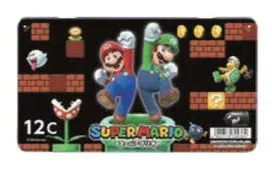 【三菱鉛筆】スーパーマリオ 色鉛筆 12色セット SMS6