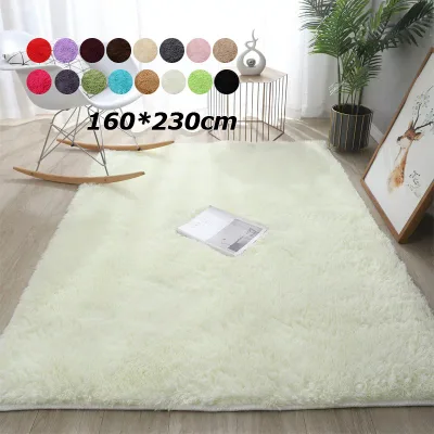 送料無料 カーペット 160*230cm 寝室 ふわふわ 角型マット マット フェイクファー ウインドウマット 防音カーペット プレイマット 敷マット インテリア 洗える 滑り止め キッズ 子供部屋飾り プレゼント 楽天海外通販