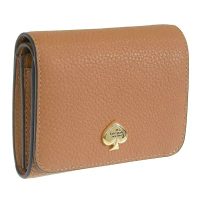 ケイトスペード 小物 レディース 二つ折り財布 アウトレット レザー ブラウン kayla small l-zip wallet KK056-201 KATE SPADE