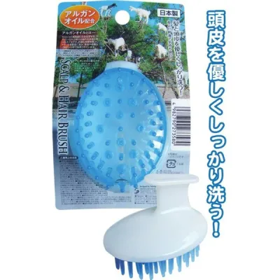 アルガンオイル配合優しくスカルプケアブラシ 日本製 27-358 【12個セット】