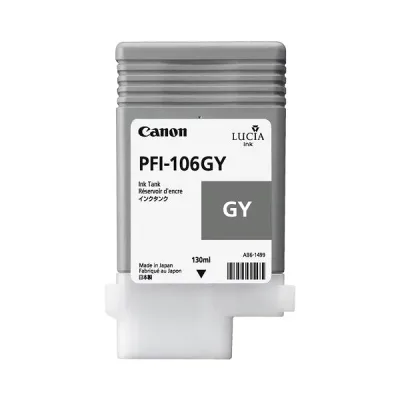(まとめ) キヤノン Canon インクタンク PFI-106 顔料グレー 130ml 6630B001 1個 【×10セット】