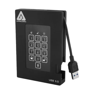 Apricorn AegisFortress 暗証番号対応ポータブルHDD 1TB A25-3PL256-1000F(R2)1台