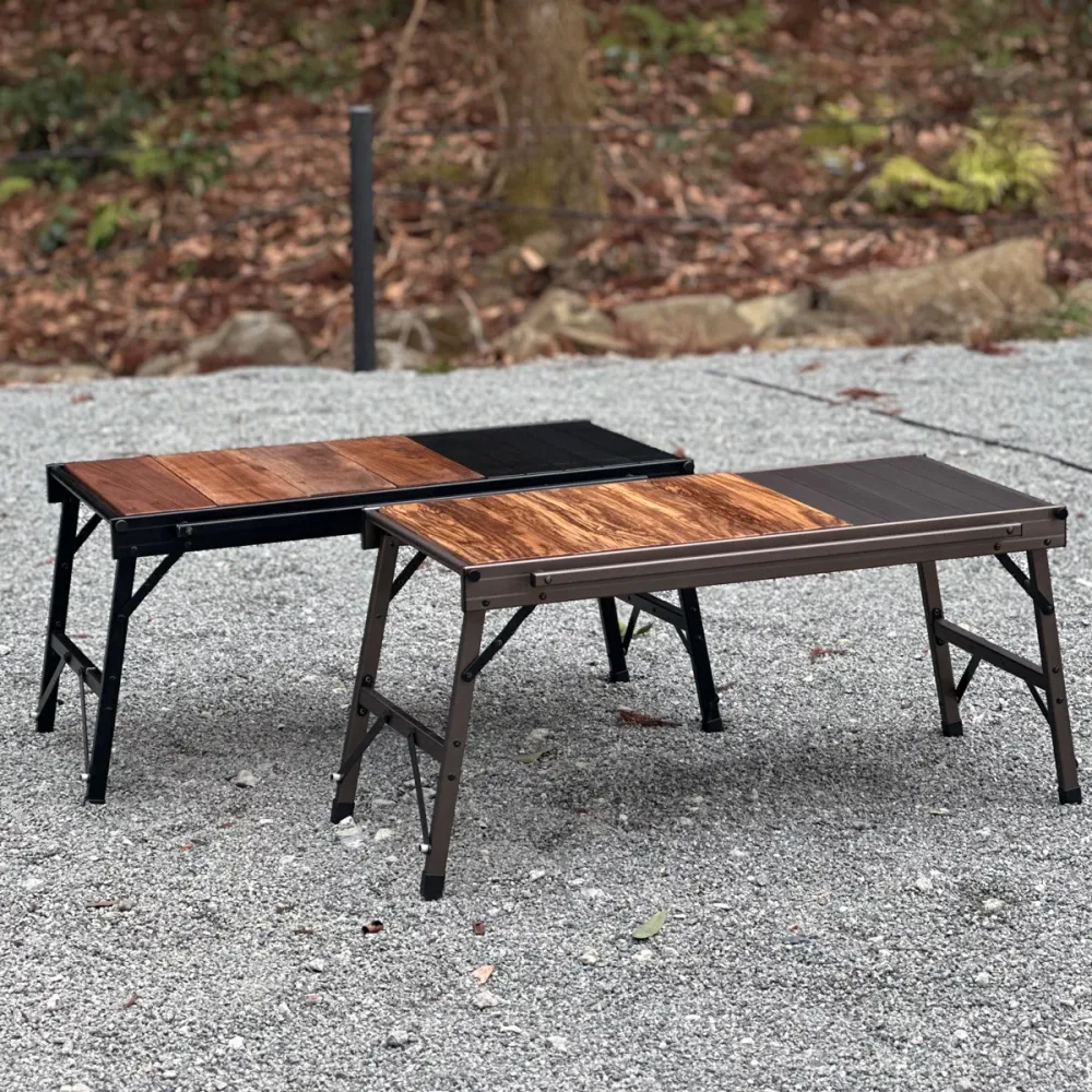 ウッドパネルテーブル WOOD PANEL TABLE RATELWORKS ラーテルワークス ウッドテーブル キャンプ アウトドア バーベキュー BBQ 天然木 タフ アルミテーブル コンパクト 収納 (RWS0043)