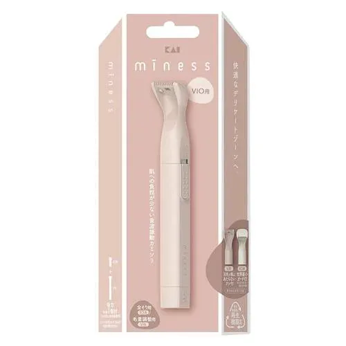 貝印 miness マイネス シェーバー vio 電動 カミソリ デリケートゾーン レディース 各種替刃 付 GA0134