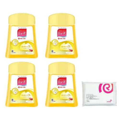 ミューズ 医薬部外品ハンドソープ ノータッチ 詰替 ピーチローズ 250mL × 4個 殺菌 消毒 除菌 手洗い 保湿成分配合 自動ディスペンサー用 まとめ買いセット + おまけ付き