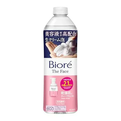 ビオレ ザフェイス ディープモイスト つめかえ用 340ml(約2.1回分)泡洗顔まさつレス保湿成分配合乾燥対策