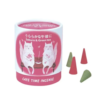 ★ お香 カフェタイム インセンス うららかな午後に コーン型(10個入)2種類×各5個 香立付/ 日本香堂 お香 アロマ フレグランス インセンス 癒し