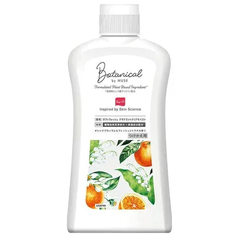 (Free Shipping) (Bulk Purchase / Case Sale) Muse Botanical Body Wash Deodorant Clear Moist Replacement (450mL) Liquid Type (Set of 12) / Reckitt Benckiser Japan