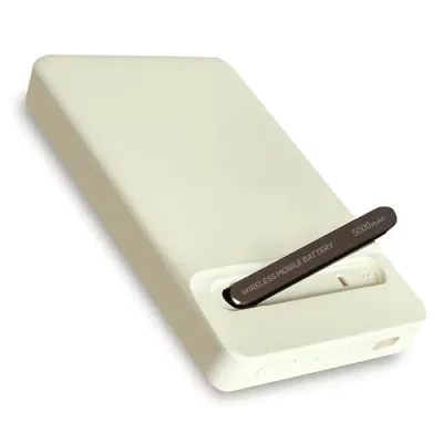 OSMA SSLC2W50-CCOW 準個体電池ワイヤレスモバイルバッテリー 2ポート USB PD対応 5000mAh ホワイト