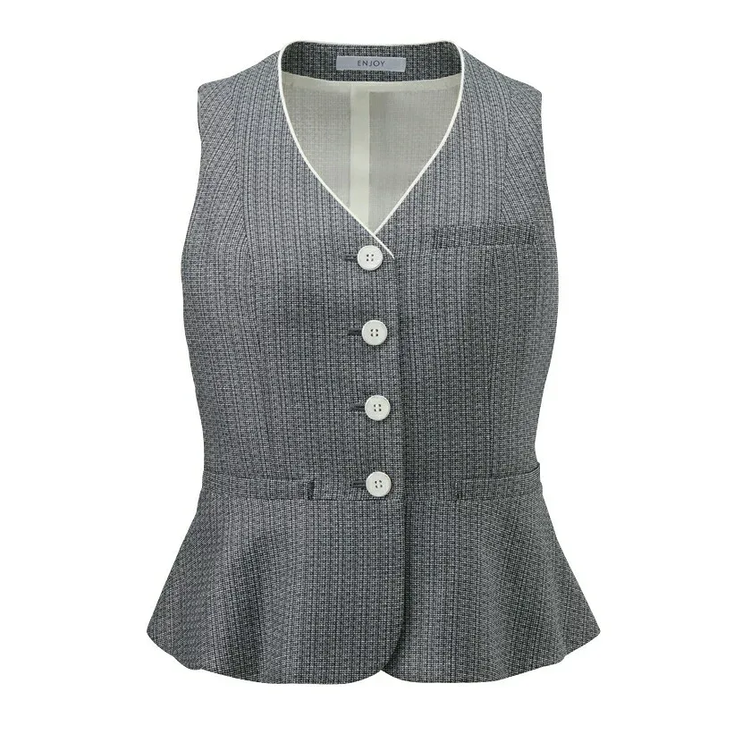 ベスト(レディス用) ESV705-5(グレー) 5号 看護師 ナース 病院 病棟 事務 ユニフォーム 制服 カーシーカシマ
