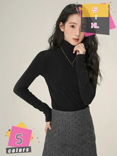 500円OFFクーポン ハイネック トップス レディース あったか 保温 防寒 起毛素材 柔らかい 快適 インナーシャツ 長袖 着痩せ 通勤 日常 春 秋 冬 プルオーバー タートルネック Tシャツ ショート丈 重ね着 カットソー スリム 伸縮性 暖かい mdnat