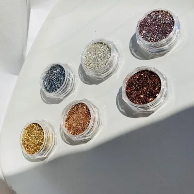 【全6色】ネイルグリッター ラメパウダー ネイルアート キラキラ ホログラム パック シルバー ジェルネイル ネイル用品 ネイルジュエリー パゴールド ネイルサロン 素材 グリッター ネイル素材 ジェルネイルに埋め込み
