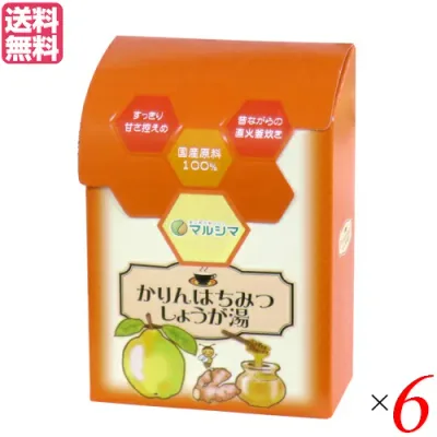 生姜湯 しょうが湯 生姜茶 かりんはちみつしょうが湯 (12g×12)6箱マルシマ 送料無料