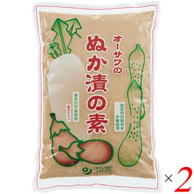 【楽天カードでポイント8倍】10/25(日)限定!ぬか漬けの素 ぬか床 乳酸菌 オーサワのぬか漬けの素(乾燥)500g 2袋セット