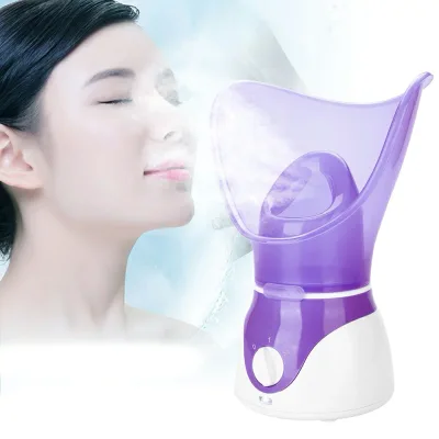 【 乾燥肌対策!】美顔器 スチーマー ハンディミスト 顔用加湿器 触れないスキンケア 保湿 冬 クリア ハリ 弾力 素肌 スキンケア USB充電 コンパクト 女性 メンズ プレゼント フェイススチーマーアロマ加湿器フェイスミストスプレー保湿フェイスマシンパープル 110-240V