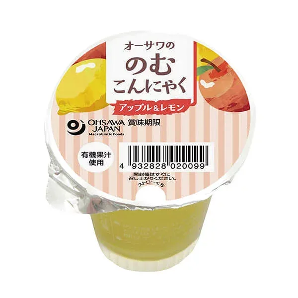 りんご ゼリー こんにゃく オーサワの のむこんにゃく アップル&レモン 125g