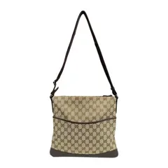 グッチ GGキャンバス ショルダーバッグ GGキャンバス 145857 ブラウン レディース GUCCI 中古 グッチ