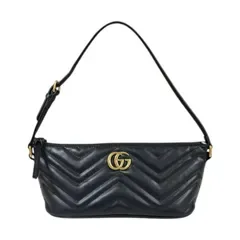 グッチ GGマーモント ハンドバッグ レザー 739166 ブラック レディース GUCCI 中古 グッチ