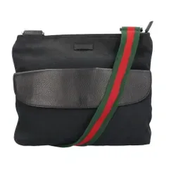 グッチ GGキャンバス ショルダーバッグ GGキャンバス 256100 ブラック レディース GUCCI 中古 グッチ