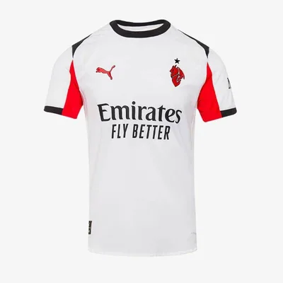 【送料無料・匿名配送】PUMA プーマ ACミラン 2025/26 公式 Authentic オーセンティック アウェイシャツ 白赤 新品 正規品