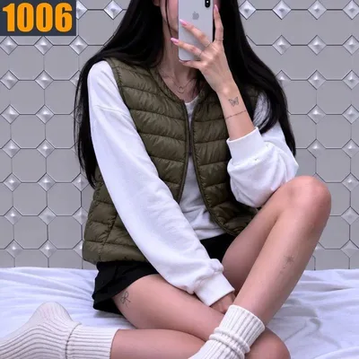 105 UNIQLO ユニクロ オリーブカーキ ウルトラライト ダウン 軽量 ベスト XL