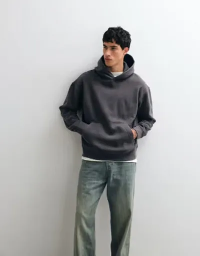 ジャック アンド ジョーンズ メンズ アウター パーカー・スウェット Jack Jones oversized hoodie in washed Asphalt Dove グレー