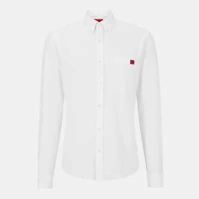 フューゴ メンズ トップス シャツ Hugo Evito Long Sleeve Shirt White 199 ホワイト