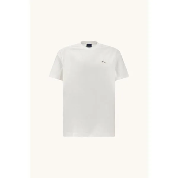 ポールアンドシャーク メンズ トップス Tシャツ ジャージー ロゴ Paul And Shark PS Cotn Logo Jersey Sn64 Sno white ホワイト