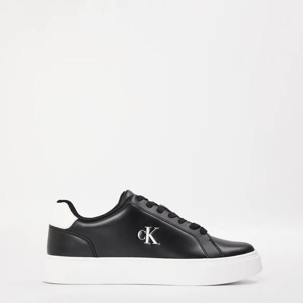 カルバンクライン メンズ シューズ スニーカー Calvin Klein Mens CK L Classicup LowTop Trainers BlackWhite ホワイト