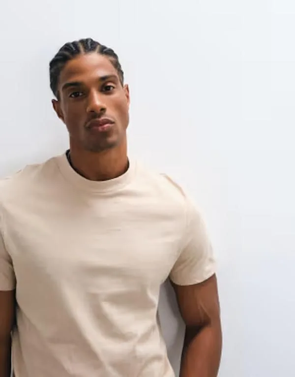 エイソス メンズ トップス Tシャツ ASOS DESIGN standard tshirt in tan Doeskin タン