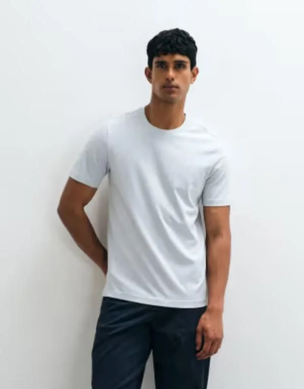 マンゴ メンズ トップス Tシャツ スリムフィット Mango classic slim fitshirt white ホワイト