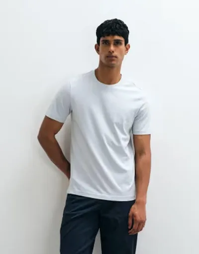 マンゴ メンズ トップス Tシャツ スリムフィット Mango classic slim fitshirt white ホワイト