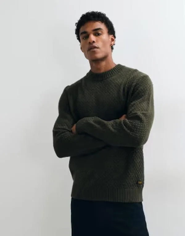 ジャック アンド ジョーンズ メンズ アウター ニット・セーター Jack Jones textu red sweaterosin グリーン