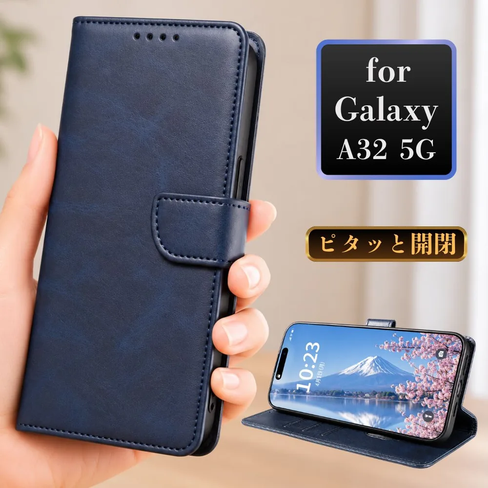 Galaxy A32 5G ケース galaxy a32 ケース手帳型 galaxy a32 手帳型 galaxya32 スマホケース Galaxy A32 SCG08 ケース galaxya32手帳型カバー galaxy a32 5g 手帳型ケース ネイビー