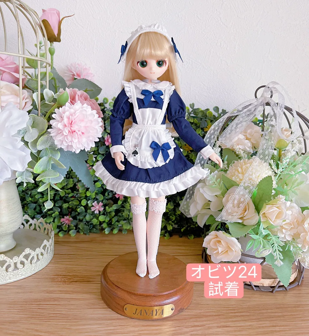 JANAYA オビツ24服 Q’z body服 羽霧の詩 服 紺色メイド服