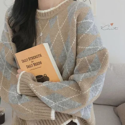 ニットセーター クルーネック 長袖 レディース ゆったり オーバーサイズ トップス 厚手 暖かい 女性用 カジュアル