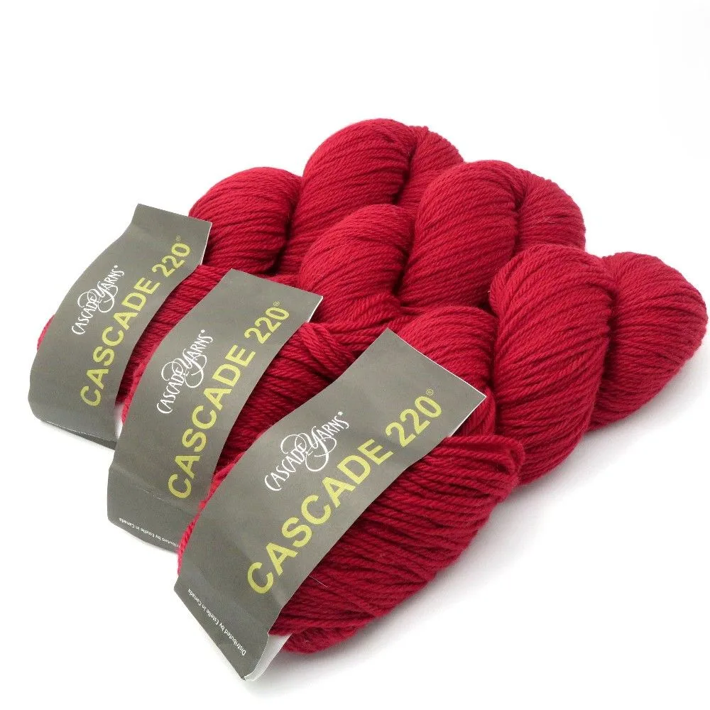 毛糸 Cascade Yarns Cascade 220 色番2413 同ロット 3カセ 未使用品