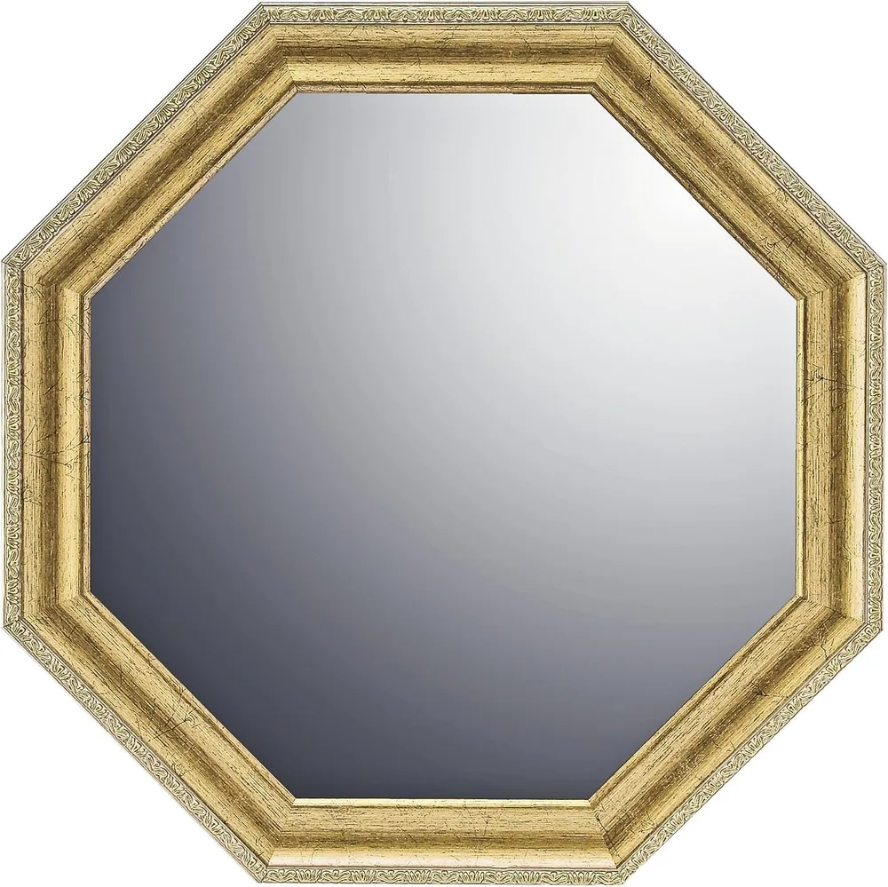 ヴィンテージ八角ミラー Sサイズ MIRROR ゴールド ユーパワー VM-02005