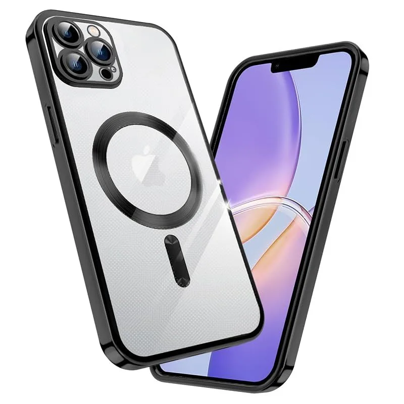 【新品】 fagazzfu 対応 iPhone 12 Pro Max ケース クリア MagSafe アイフォン 12 ProMax スマホケース 耐衝撃 傷防止の メッキ加工 いpほね12 pro max カバー レンズ保護 TPU ソフト 薄くて 指紋 0