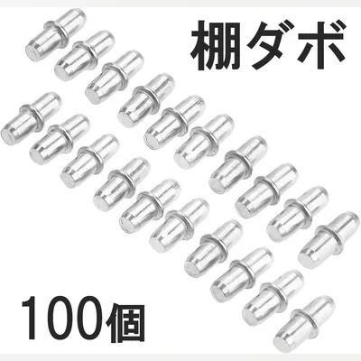 100個 5mm×16mm 棚ダボ 棚受け金具 差し込みタイプダボ 棚 ピン だぼ カラーボックス 家具 金属製 棚 ダボ 棚板 引っ越し DIY 収納 本棚 靴箱 代替 全国送料無料 新品 未使用品 安い 追跡なし