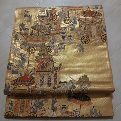 ◇ん07G04 本金箔 袋帯 正絹