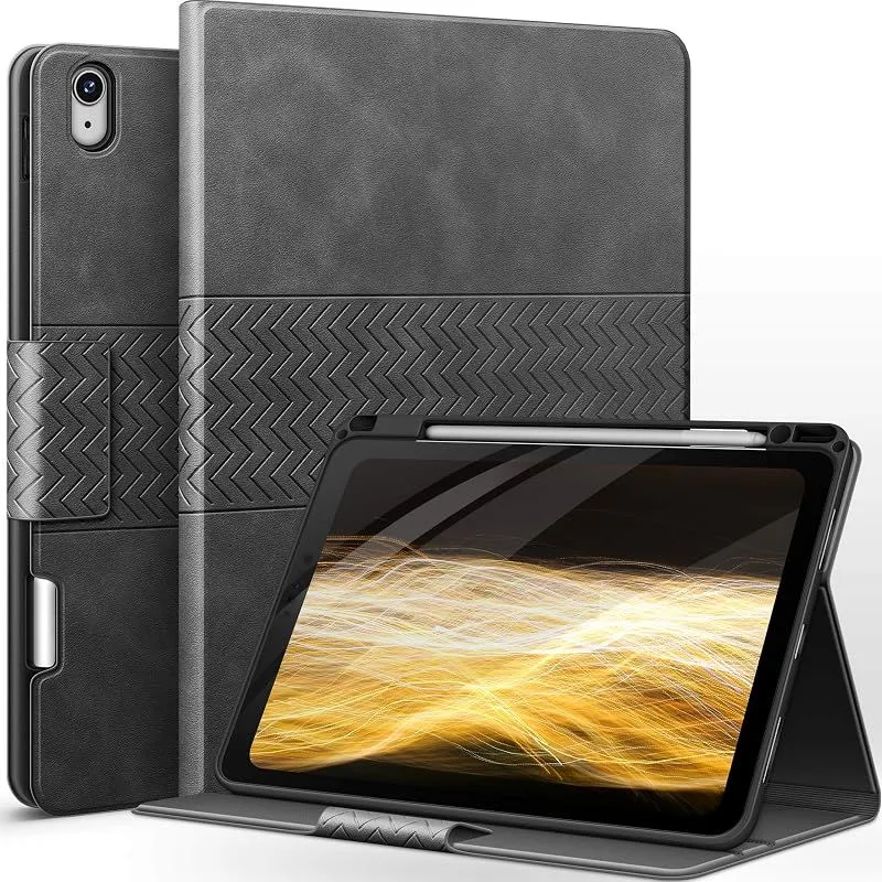 【新品】 auaua iPad Air 11 インチ M4/M3/M2 (2026/2025/2024) ケース iPad Air 第5/4世代 ケース10.9インチ 2022/2020 ペンシル ホルダー収納 オートスリープ機能 ひび割れない PUレザー 0