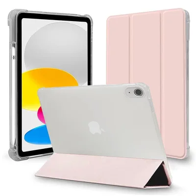 【新品】 MS factory iPad 11世代 10世代 ケース アイパッド 第11世代 A16 (2025) 第10世代 用 11インチ 10.9インチ カバー ペンシル収納 衝撃吸収 半透明 ソフトTPU スタンド オートスリープ ピンクサンド I 0