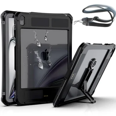 【新品】 iPad Air 11インチ ケース (M3/M2、2025/2024) iPad Air 第5/4世代 ケース(2022/2020) 専用カバー 防水 完全防水 全面保護 耐衝撃 衝撃吸收 傷防止 防雪 防塵 360 頑丈 米軍 耐久性 分離型 0