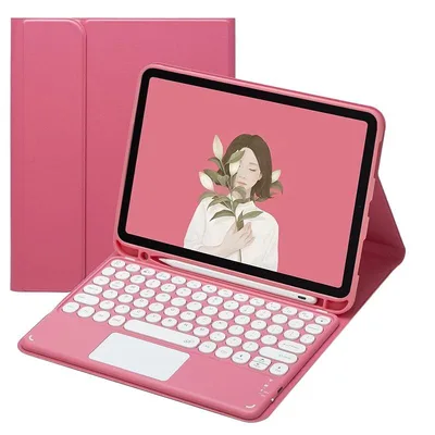 【新品】 iPad 第9世代 第8世代 第7世代 キーボード 2021 iPad 10.2 インチ ケース タッチパッド搭載 可愛い 丸型キー iPad9 iPad8 iPad7 アイパッド 9 8 7 キーボード付き カバー マウス機能 ペンホルダー付き 0