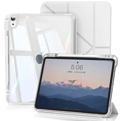 【新品】 SQBEBS iPad 11世代 /10世代 ケース 分離式 11インチ 2025/10.9インチ 2022 透明 背面 着脱式 カバー ペン収納 三つ折り多機能 スタンド Touch IDと オートスリープ 機能対応 軽量 薄型 耐衝撃 クリア 0