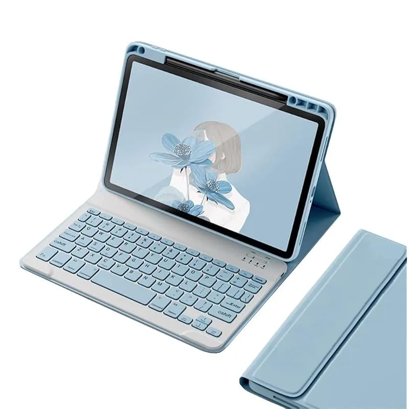 【新品】 iPad Pro 11 インチ M5/M4 キーボードケース ペンシル充電収納可能 2025/2024 iPadPro11 キーボード カバー マグネット 分離式 カラーキーボード 取り外し可能 女性向け 可愛い,ブルー 0