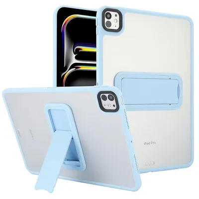 【新品】 iPad Pro 11 インチ 第4/3/2世代 ケース スタンド機能付き 半透明 ケース 耐衝撃 iPad Pro 11(2022/2021/2020) カバー 背面 はめ込み PC+TPU ケース,ブルー 0