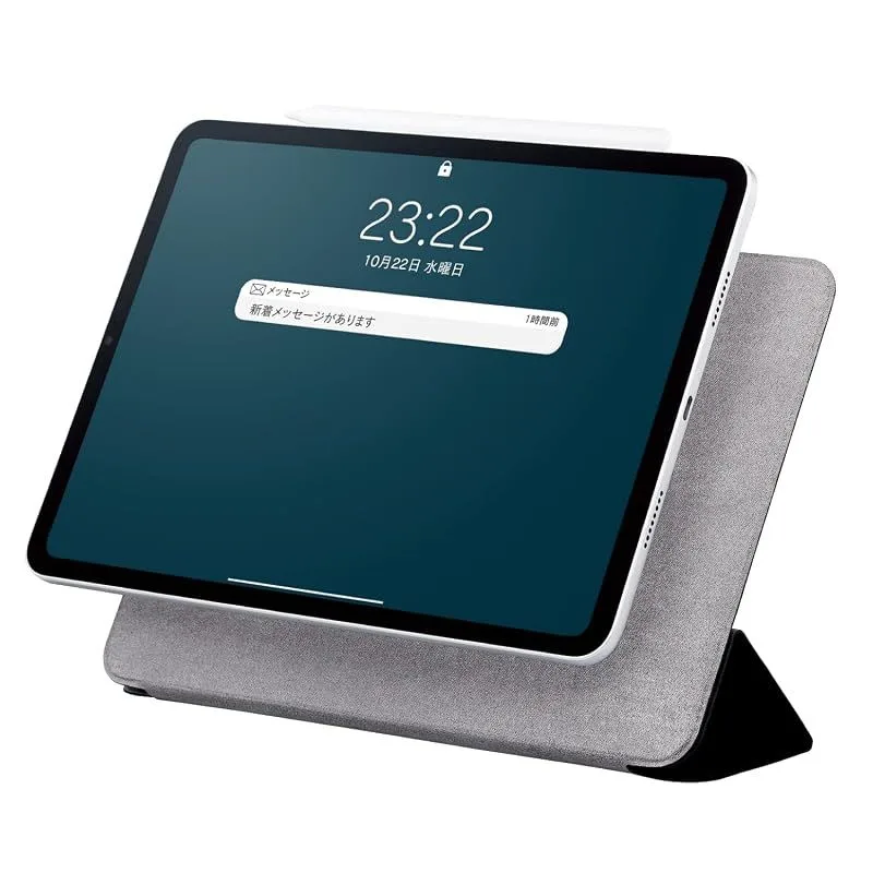 【新品】 エレコム iPad Pro 11 第4世代 (2022年) マグネットケース カバー 磁気吸着 Apple Pencil収納 2アングル 抗菌 オートスリープ/ウェイク対応 ブラック TB-A22PMWVPFBK 0