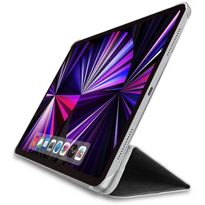 【新品】 エレコム iPad Pro 11インチ 第4/3/2世代 (2022/2021/2020年) ケース 背面クリア 三つ折りスタンド 軽量 ソフトレザー ブラック TB-A21PMWV2BK 0